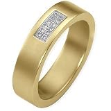 6mm 14 Karat Yellow Gold Diamond Anniversary Band