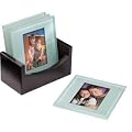 Cherished Accents Glass Photo Picture Frame Coaster Set