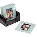Cherished Accents Glass Photo Picture Frame Coaster Set