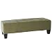 15-Button Tufted Microsuede Bench - Sage Green