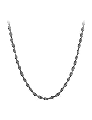 Sterling Silver Twisted Herringbone Chain Necklace, 30"