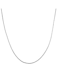 14 Karat White Gold Diamond Cut Square Wheat Chain (0.7mm, 18 inch)