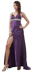 Beaded Silk Halter Empire   Waistline  Dress