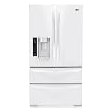 LG : LMX25981SW 24.7 cu. ft. French Door Refrigerator with 4 Split Spill-Proof Glass Shelves White