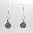 Small Sterling Silver Spiral Dangle Earrings, #9487