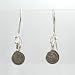 Round Spiral or Swirl Dangle Earrings in Sterling Silver, #9487