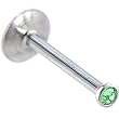 16 Gauge STEEL Peridot Gem Push-In MONROE Ring - 3/8"
