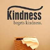 Adhesive Wall Decals - kindness begets kindness - selected color: Dark Pink - Want different color ? Choose from 24 colors in 