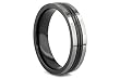 Edward Mirell Two Tone Gray and Black Titanium Ring [8006]