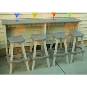 Outdoor Bar with Bar Stools