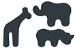 Wallcandy Arts Chalkboard Animals - 1 Kit