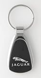 Jaguar Chrome/Black Teardrop Keychain