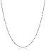 Amazon Essentials Italian Sterling Silver Rhodium Plated Diamond Cut Oval and Round Beads Mezzaluna Chain Necklace, 20