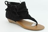 R2 By Report Daisy Strappy Open Toe Shoes Black Womens