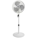 Lasko Products 2546 Remote Pedestal Fan 406mm Diameter Adjustable Height Oscillating White