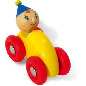 Small Wooden Noddy and Car Toy