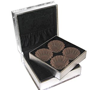 Metallic Platinum Chocolate Jewelry Box