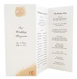 Trifold Beach Wedding Program - Elegant Shells (50 Pack)