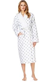 Pure Cotton Spotted Waffle Dressing Gown