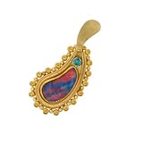 Black Opal Paisley Pendant