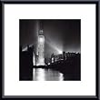 Art Poster Metal Framed Print - Big Ben - London, 1961 - Artist: Hess- Poster Size: 15 X 15