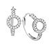 14K .75 CTW Diamond Circle Hoop Earrings