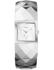 Guess W12646L1 Silver Pyramid Square Dial Womens Watch
