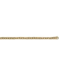 14K Yellow Gold Solid Link 5.4mm Necklace 20 Inch