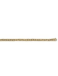 14K Yellow Gold Solid Link 5.4mm Bracelet 8 Inch