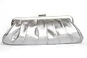 Silver clutch handbag
