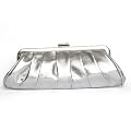 Silver clutch handbag