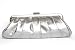 Silver clutch handbag