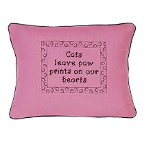 Embroided Pillows for Cat Lovers - Cats Leave Paw Prints On Your Heart