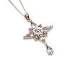 Clogau Gold Silver & Rose Gold Crystal Cross