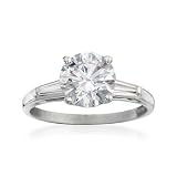 2.03ct Diamond Engagement Ring, .25ct t.w. Diamonds. Size 7.5