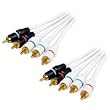 Cables Unlimited AUD-1380-06W Component Video and Audio Cable (6 Feet, White)