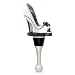 Vogue High Heeled Shoe Wine Bottle Metal Stopper w/ Inlaid Enamel & Rubber Seal