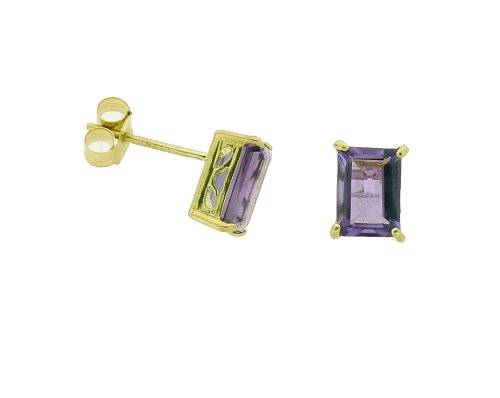 Damen-Ohrstecker 9 Karat (375) Gelbgold Amethyst Preisvergleich