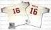 Joe Montana 1989 San Francisco 49ers #16 Authentic Throwback Mitchell and Ness NFL Football Jersey (White)