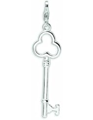 Sterling Silver Polished Movable Bell with Lobster Clasp Charm