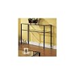 Metal Sofa Table With Glass Top, Black Finish