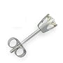 14K White Gold Round Single Diamond Stud Earring (.10ct . J/K I2)