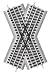 Lionel FasTrack 45 Degree Crossover Track - 612051