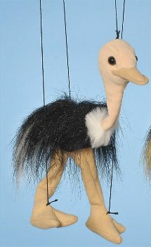 Childrens Toyshop  Toys : Exotic Bird (Ostrich) Small Marionette (B316)