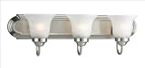 Progress Lighting Trinity Brushed Nickel Three-Light Bath Fixture
