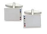 Image of Multi Colour Crystal Effect Cufflinks 4713