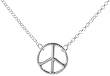 16" Sterling Silver Peace Necklace