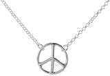 16" Sterling Silver Peace Necklace