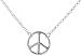 16" Sterling Silver Peace Necklace