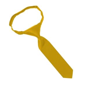Solid Color 8 Inch Infant Pretied Tie - Gold